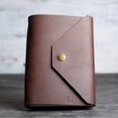 Refillable Leather Journal with Snap Closure