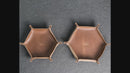 Personalized Leather Valet Tray - Hexagon