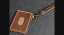 Two Pocket Wallet with D-Ring and Optional Wristlet - Personalized Leather Wallet