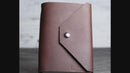 Refillable Leather Journal with Snap Closure