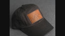 Leather Patch Unstructured Style Hat - Fish Stamp