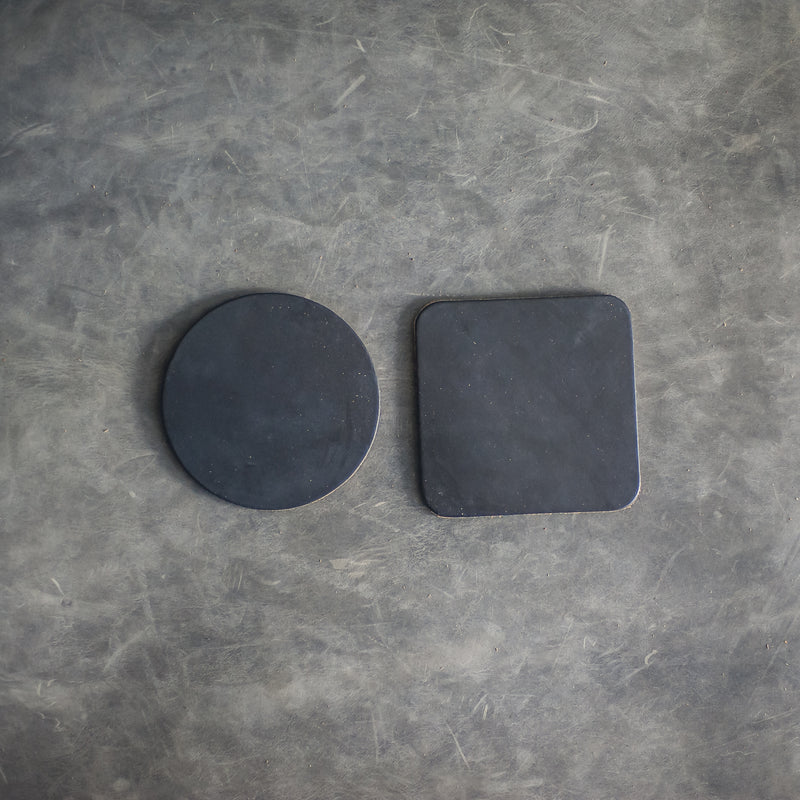 Round and Square Leather Coasters from Ox & Pine Leather Goods