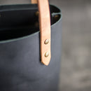 Personalized Leather Strap Closure Tote Bag