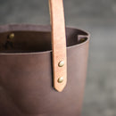 Personalized Leather Strap Closure Tote Bag