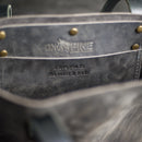 Personalized Leather Strap Closure Tote Bag