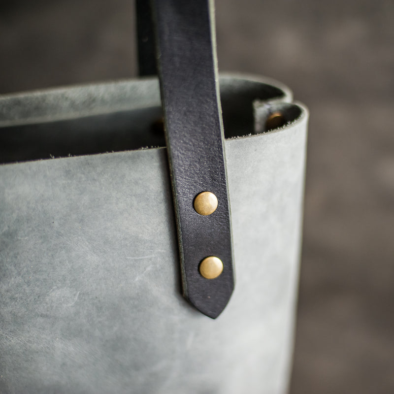 Personalized Leather Zipper Closure Tote Bag