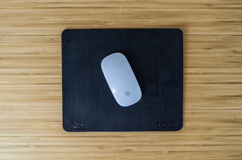 Leather Mouse Pad - Personalized with Initials, Name, or Logo