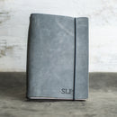 Refillable Personalized Leather Journal with Professional Elastic Closure