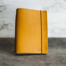Refillable Personalized Leather Journal with Professional Elastic Closure