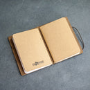 Refillable Personalized Leather Pocket Journal with Professional Elastic Closure