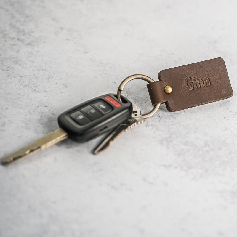 Leather Key Pocket Leather Car Keychain Personalized Key Pouch 