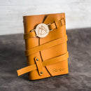 Refillable Leather Adventure Journal with Wrap Closure | Personalized Travel Gift | Travel Notebook | Leather Journal