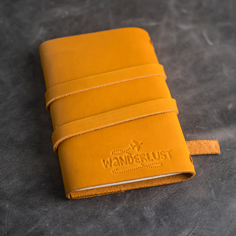 Travel Journal Series by Modest Goods - Refillable Leather Cover and A5 Notebook - Travel Accessories for Men & Women - Great for Traveler Adventure
