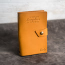 Refillable Leather Adventure Journal with Snap Closure | Personalized Travel Gift | Travel Notebook | Leather Journal