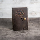 Refillable Leather Adventure Journal with Snap Closure | Personalized Travel Gift | Travel Notebook | Leather Journal