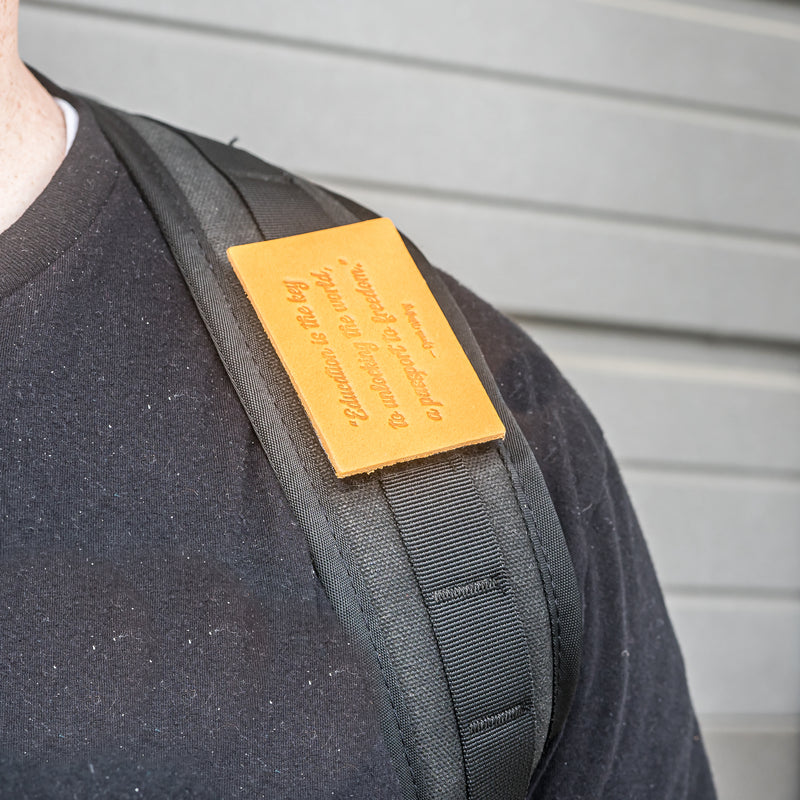 Education is the key | Leather Patch with Velcro Back | Back to School