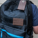 Dream Big Aim High Leather Patch with Optional Hook and Loop Fastener |