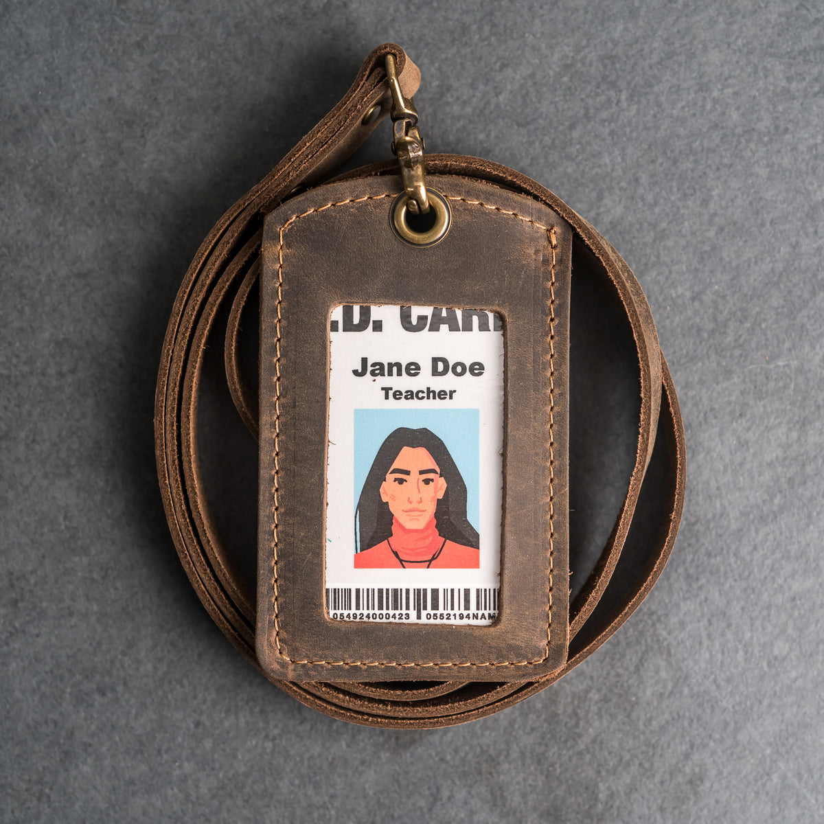 Leather id tag best sale