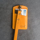Leather ID Card Holder with Lanyard | Personalized Leather Badge Holder with Lanyard