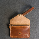 Wristlet Zipper Wallet - Personalized Leather Wallet