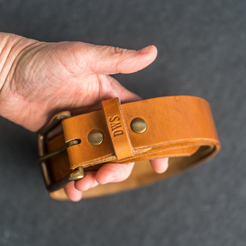 1.5" Leather Belt - Personalized Leather Belt
