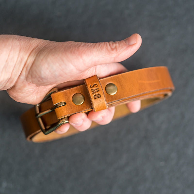 1" Leather Belt - Personalized Leather Belt