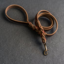 Braided Dog Leash - Personalized Leather Dog Leash