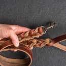 Braided Dog Leash - Personalized Leather Dog Leash