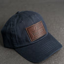 Your Logo on a Leather Patch Unstructured Style Hat