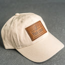Your Logo on a Leather Patch Unstructured Style Hat