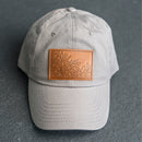 Leather Patch Unstructured Style Hat - Floral Stamp