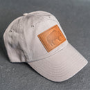 Leather Patch Unstructured Style Hat - Bison Stamp