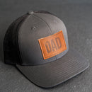 Leather Patch Trucker Style Hat - Dad Stamp
