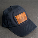 Leather Patch Unstructured Style Hat - Pine Ridgeline Stamp