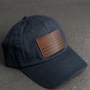Leather Patch Unstructured Style Hat - American Flag Stamp