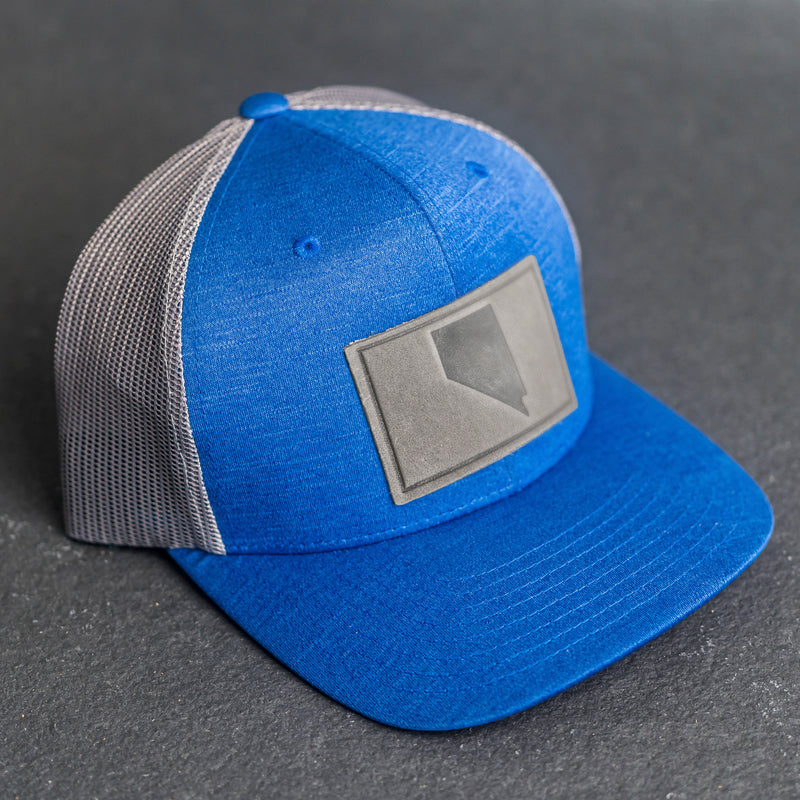 Leather Patch Performance Style Trucker Hat - Nevada Stamp