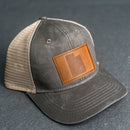 Leather Patch Ponytail Style Hat - Utah Stamp