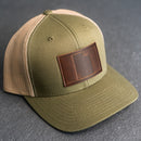Leather Patch Trucker Style Hat - Utah Stamp