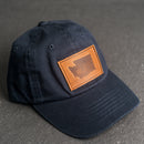 Leather Patch Unstructured Style Hat - Washington Stamp