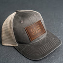 Personalized Leather Patch Ponytail Style Hat