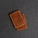Two Pocket Wallet with D-Ring and Optional Wristlet - Personalized Leather Wallet