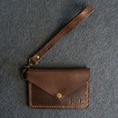 Wristlet Zipper Wallet - Personalized Leather Wallet