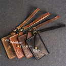 Wristlet Zipper Wallet - Personalized Leather Wallet