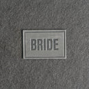 Bride & Groom Leather Patches with Optional Hook and Loop Fastener- Block Font