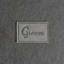 Bride & Groom Leather Patches with Optional Hook and Loop Fastener - Cursive Font