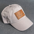 Your Logo on a Leather Patch Unstructured Style Hat