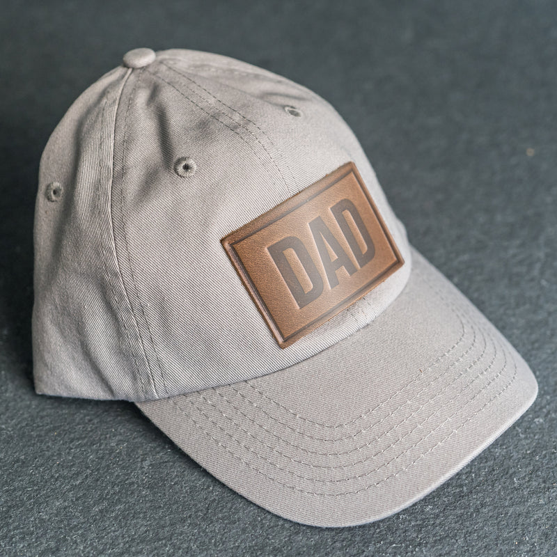 Leather Patch Unstructured Style Hat - Dad Stamp