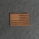 American Flag Leather Patches with Optional Hook and Loop Fastener