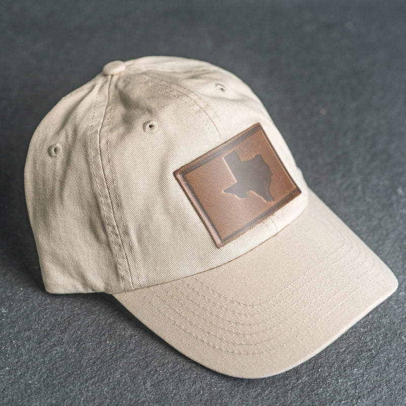 Leather Patch Unstructured Style Hat - Texas Stamp