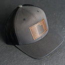 Leather Patch Trucker Style Hat - Utah Stamp